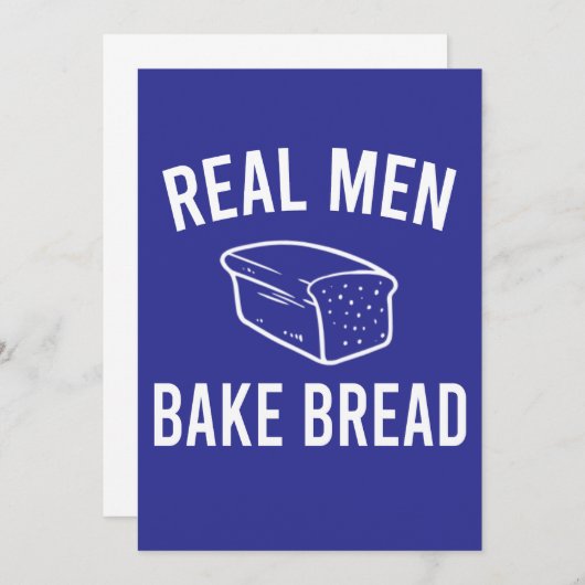 Echte Mannen Bak Bread - Grappig Baking Design Kaart (Voorkant / Achterkant)