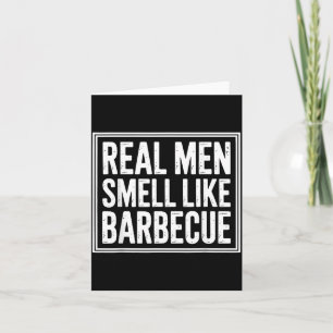Echte Mannen Barbecue Bbq Koning Vaderdag Kookfees Kaart