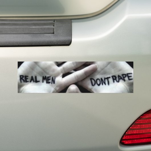 echte mannen bumpersticker (Op auto)