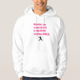 Echte Mannen Coach Girls-Fastpitch Softball Hoodie