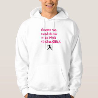 Echte Mannen Coach Girls-Fastpitch Softball Hoodie