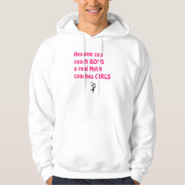 Echte Mannen Coach Girls-Lacrosse Hoodie