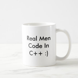 Echte Mannen Code in C++:) Koffiebeker - Gepersona Koffiemok