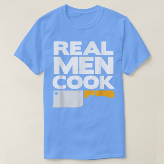 Echte Mannen CookKitchen Cleaver Cooking T-shirt (Design voorkant)
