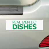 Echte Mannen doen hun brood Bumpersticker (Op auto)
