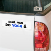 Echte Mannen doen Yoga - Funny Bumperstickers (Op Truck)