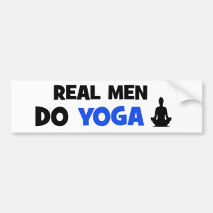 Echte Mannen doen Yoga - Grappig Bumperstickers
