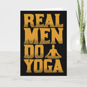 Echte Mannen Doen Yoga Grappig Cadeau Voor Mannen  Kaart