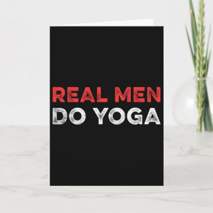 Echte mannen doen yoga spiritueel meditatie-instru kaart