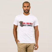 Echte Mannen Draag Combat Boots T-shirt (Voorkant volledig)