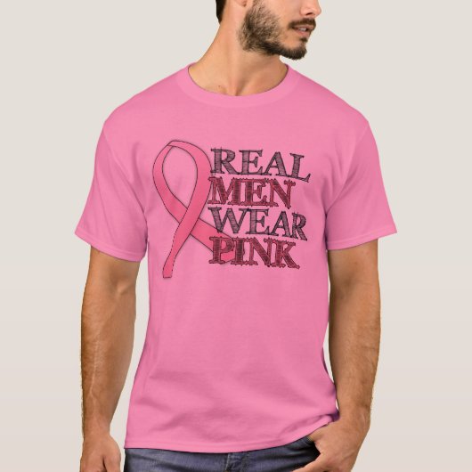 Echte Mannen Draag Roze ($19.95) T-shirt (Voorkant)