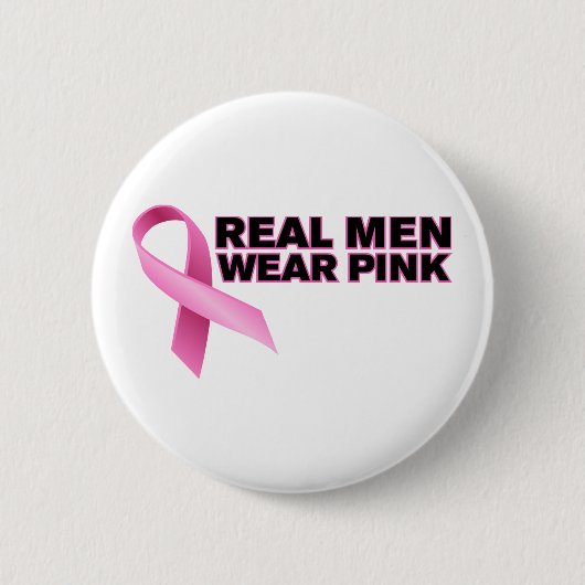 Echte Mannen Draag Roze Button (Voorkant)