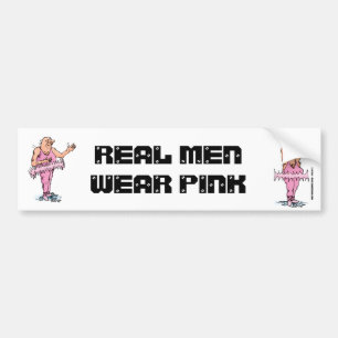 Echte Mannen Draag roze grappige fat Guy Ballet Bumpersticker