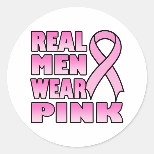 Echte mannen draag roze Sticker (Voorkant)