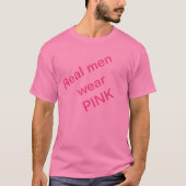 Echte mannen draag roze t-shirt (Voorkant)