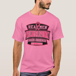 Echte Mannen Draag roze voor alle vrouwen - borstk T-shirt