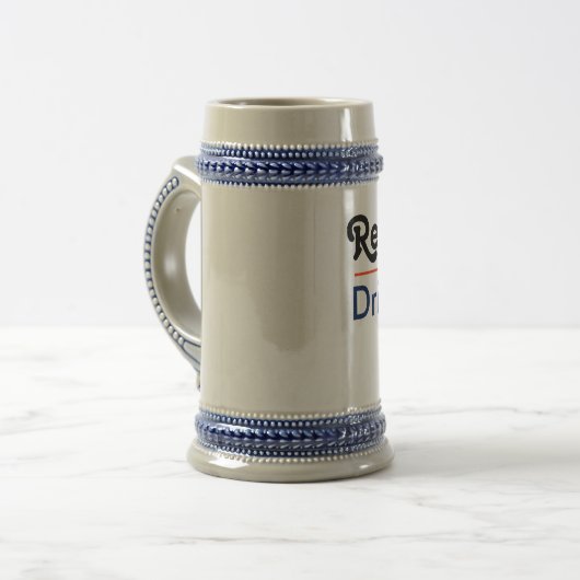 Echte Mannen Drink Bier Bierpul (Voorkant links)