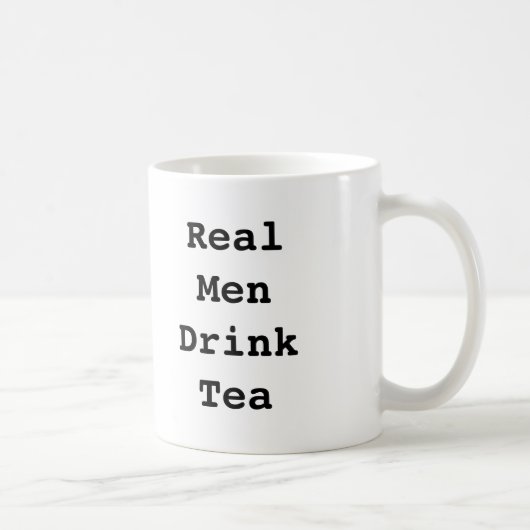 Echte Mannen Drink Tea Mok Funny Mug Mannen Custom (Rechts)