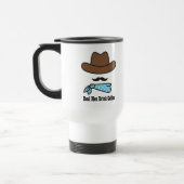 Echte mannen drinken koffie en hebben een snor reisbeker (Links)