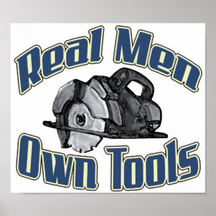 Echte mannen - eigen tools poster