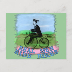 Echte Mannen - fietsproducten Briefkaart