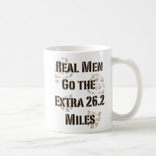 Echte Mannen gaan de extra Mok van 26.2 mijl