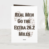 Echte Mannen gaan het extra 26,2 kilometer Wenskaa Kaart (Achterkant)