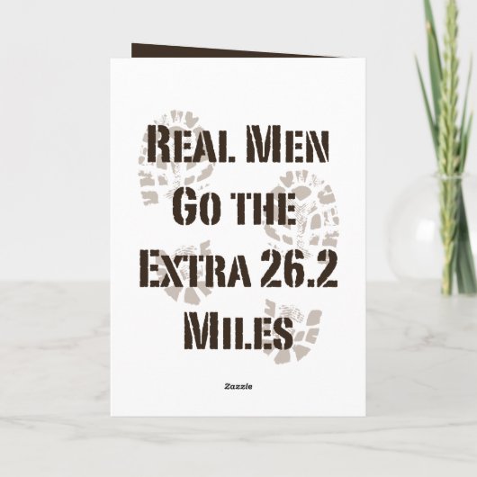 Echte Mannen gaan het extra 26,2 kilometer Wenskaa Kaart (Achterkant)