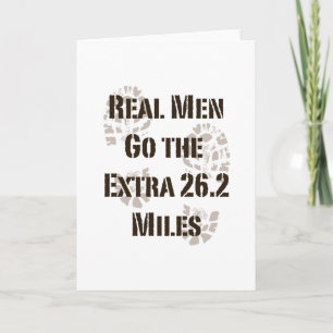 Echte Mannen gaan het extra 26,2 kilometer Wenskaa Kaart
