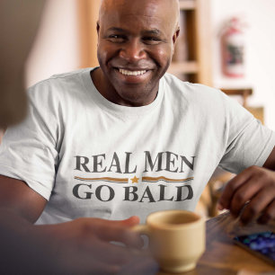 Echte Mannen gaan op een balans T-shirt