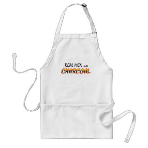 Echte Mannen gebruiken Koolstof BBQ Apron Standaard Schort