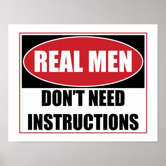 Echte Mannen hebben geen Instructies nodig Poster (Voorkant)