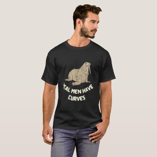 Echte Mannen hebben rondingen Pap Design T-shirt (Voorkant volledig)