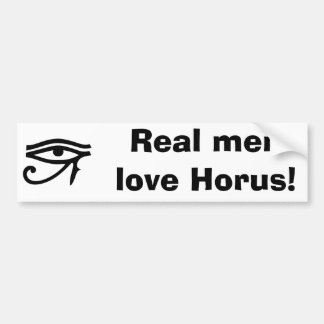 echte mannen houden van horus bumpersticker