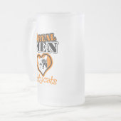 Echte Mannen houden van katjes... Matglas Bierpul (Voorkant links)