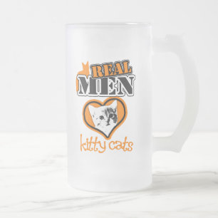 Echte Mannen houden van katjes... Matglas Bierpul