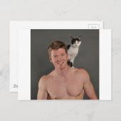 Echte mannen houden van katten briefkaart (Voorkant / Achterkant)