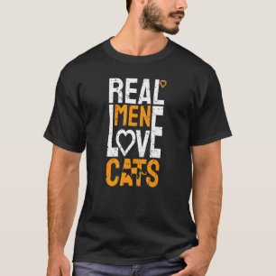 Echte mannen houden van katten Geweldige kattenvad T-shirt