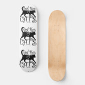 Echte mannen houden van katten in stijlvol design skateboard (Voorkant)