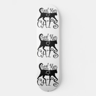 Echte mannen houden van katten in stijlvol design skateboard