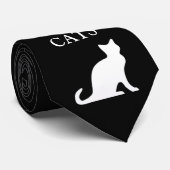 Echte mannen houden van katten stropdas (Opgerold)