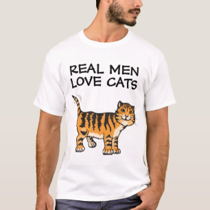 Echte mannen houden van katten, T-shirts, oranje t T-shirt
