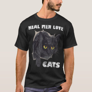 Echte Mannen houden van kattenkatten T-shirt