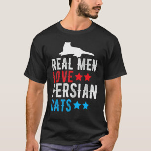Echte mannen houden van Perzische kat Katten Hui T-shirt