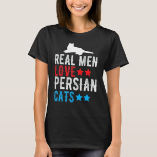 Echte mannen houden van Perzische kat Katten Hui T-shirt