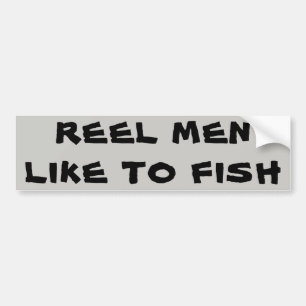 ECHTE MANNEN HOUDEN VAN VISSEN BUMPERSTICKER