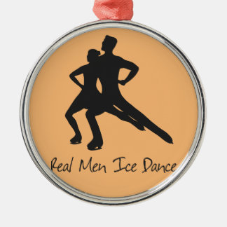 Echte Mannen Ice Dance Metalen Ornament
