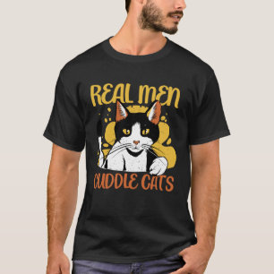 Echte Mannen Knuffel Katten Kat Eigenaar Huisdier  T-shirt