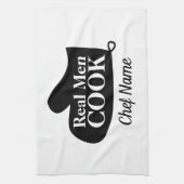 Echte mannen koken leuke keukenhanddoeken voor sto (Verticaal)