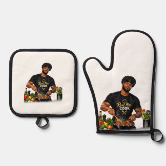 Echte Mannen Koken Ovenwant & Pannenlap Set
